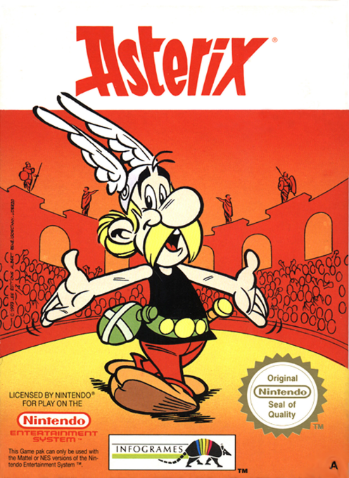 Asterix box art for NES